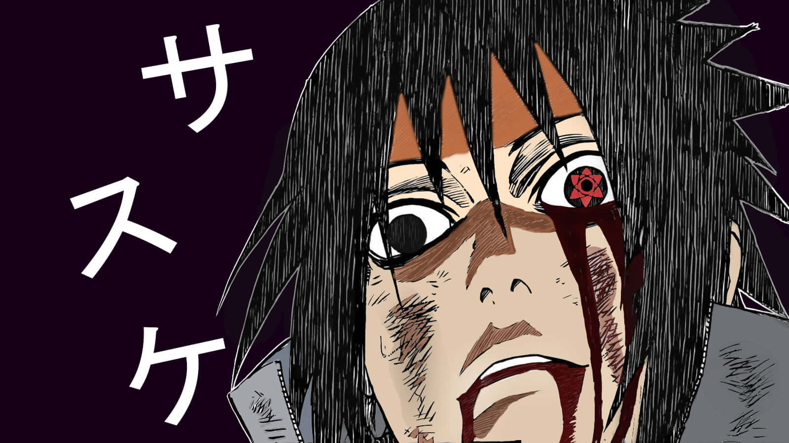 Naruto Shippuden Sasuke Face Wallpaper