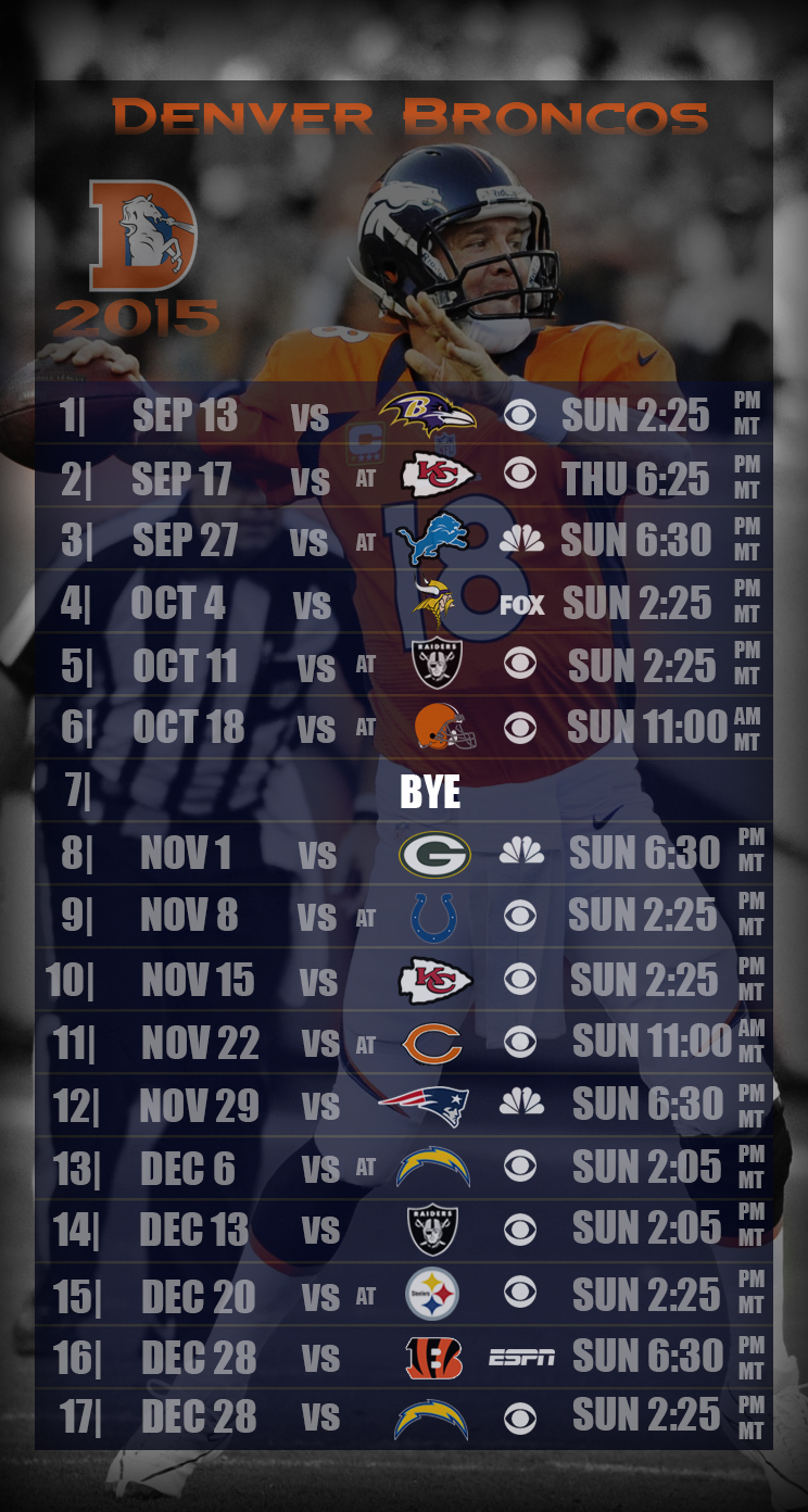 Here Is My Broncos Schedule Wallpaper By