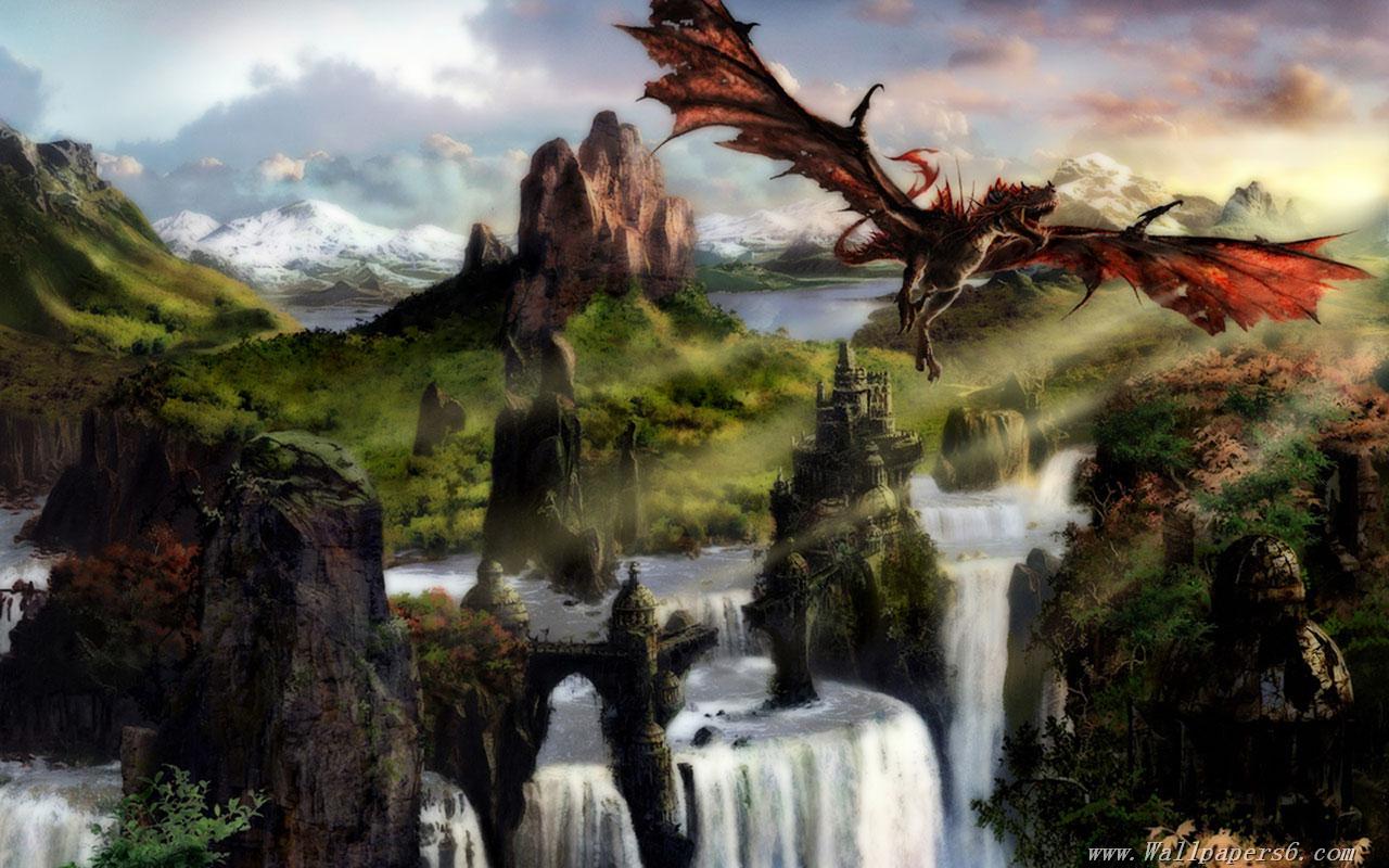 Fantasy Wallpaper Land Dragon