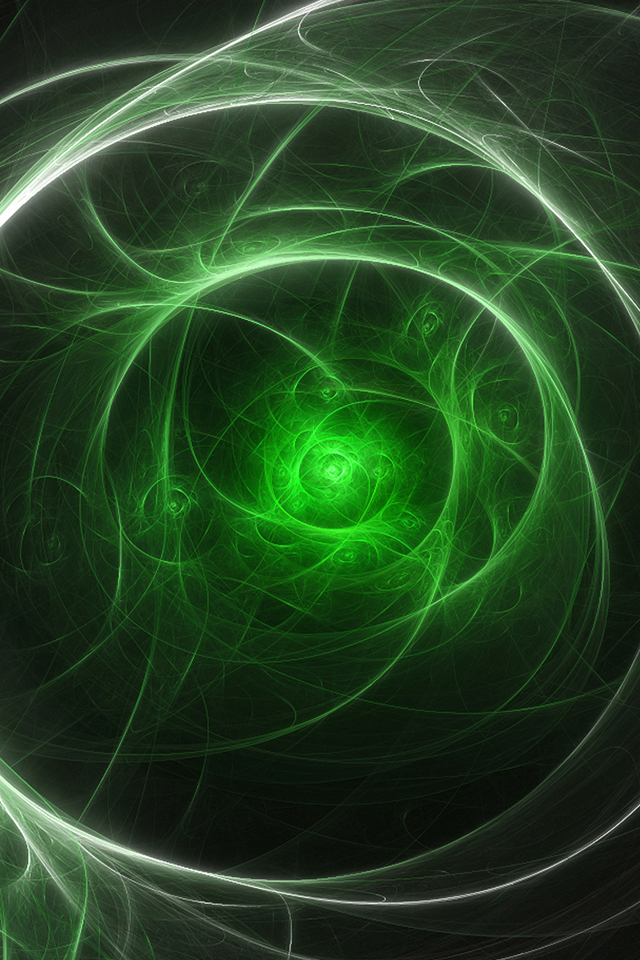Green Swirl iPhone Wallpaper