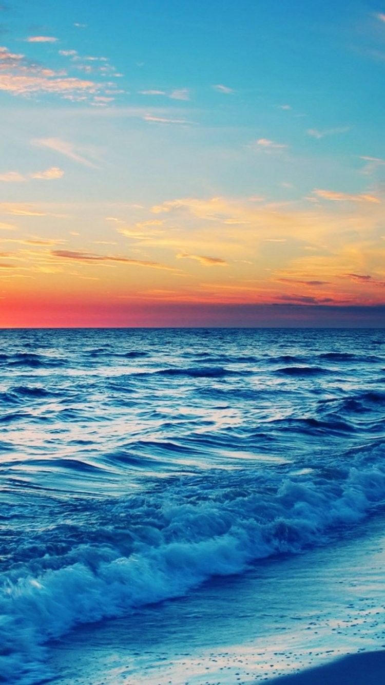 Free download Stunning Ocean Sunset iPhone 6 Wallpaper 35977 Beach ...