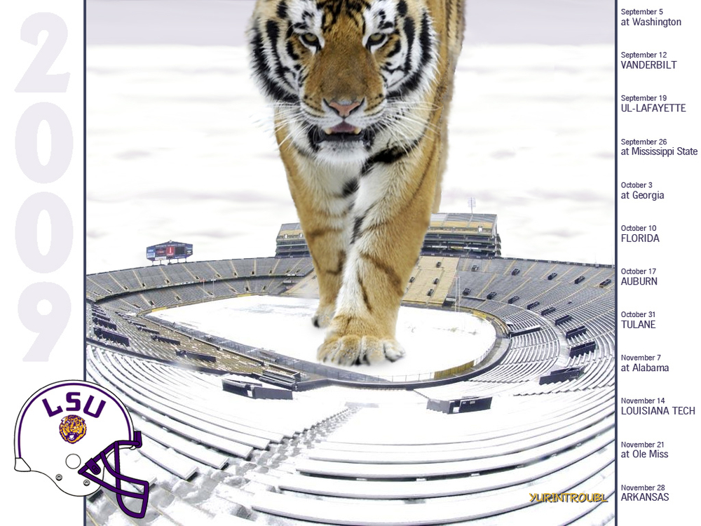 Wallpapers   LSU Football Schedule 2009 by yurintroubl   Customizeorg
