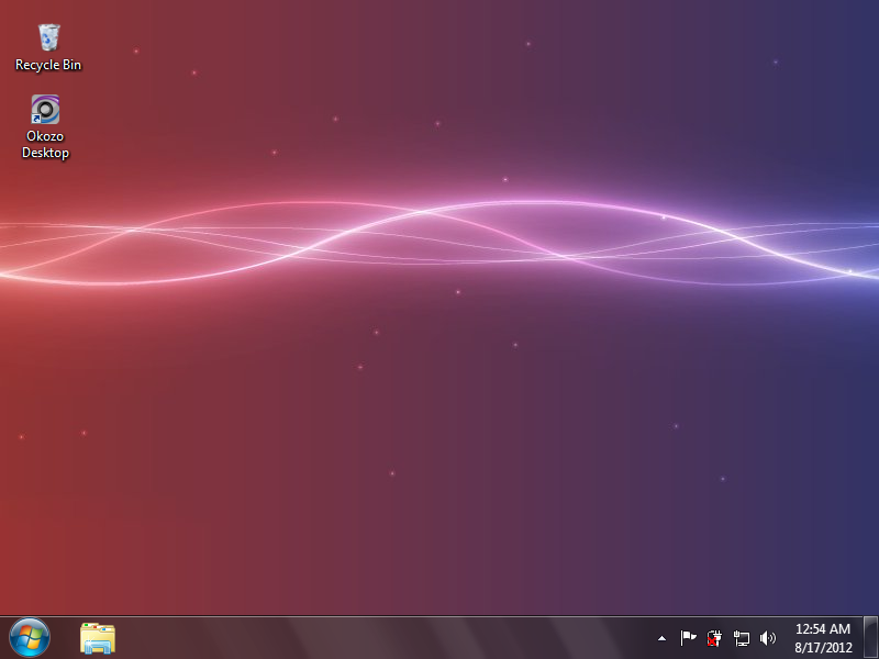 Purple Animated Waves Desktop Wallpaper full Windows 7 screenshot
