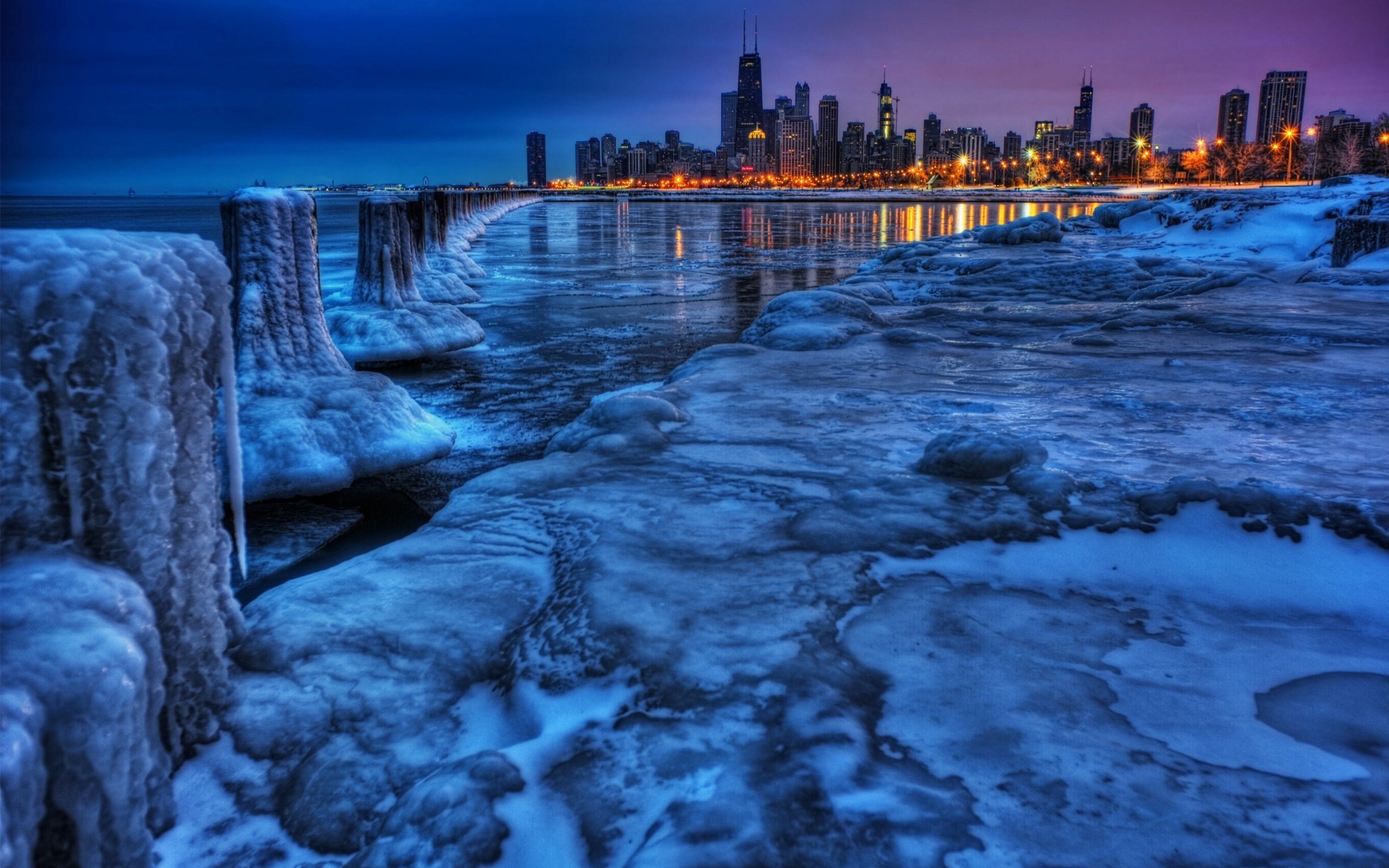 Pin Frozen Chicago Illinois Wallpaper