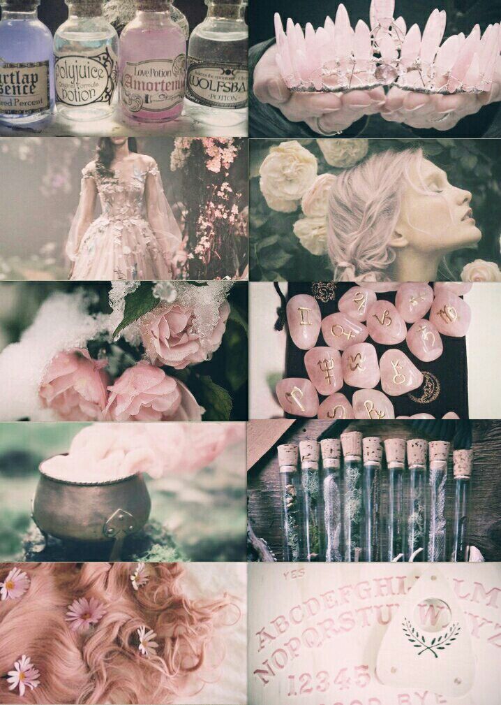 Pink Spring Witch Aesthetic Wallpaper