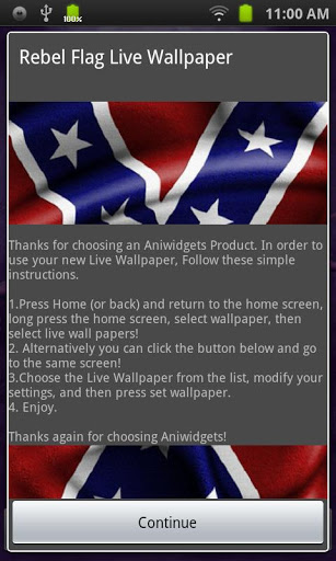 Rebel Flag Live Wallpaper Showing The Confederate Take Southern