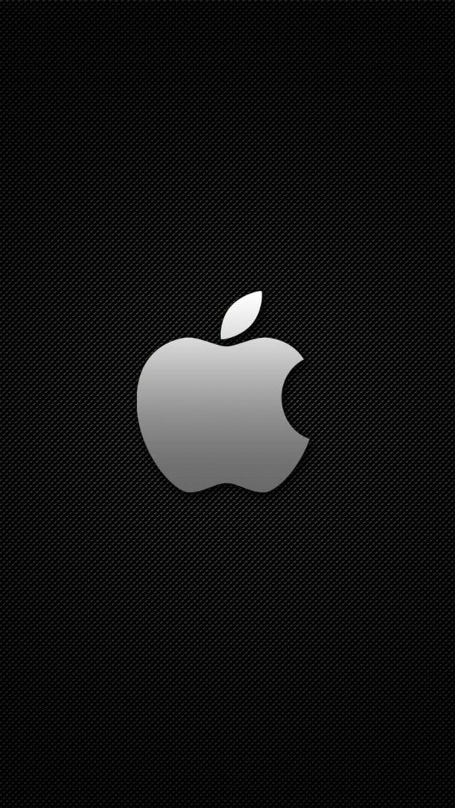 Apple Logo Carbon Grid Cool iPhone 5 Wallpaper Wallpaper iphone