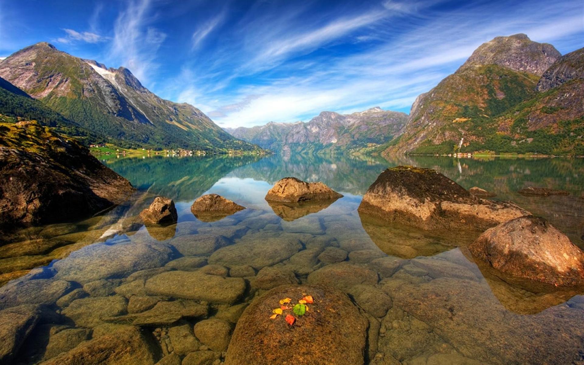 Mountains Clouds Landscapes Nature Norway Geology Wallpaper