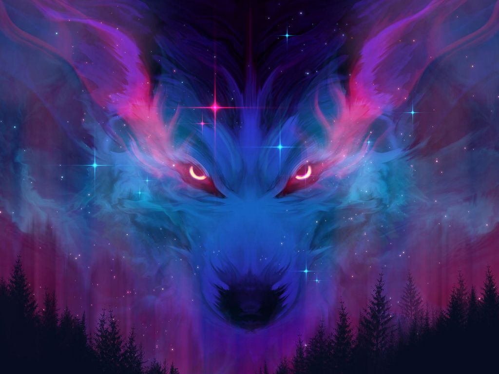 🔥 Download Cosmic Wolf Wallpaper In Resolution by @stephena | Cosmic ...