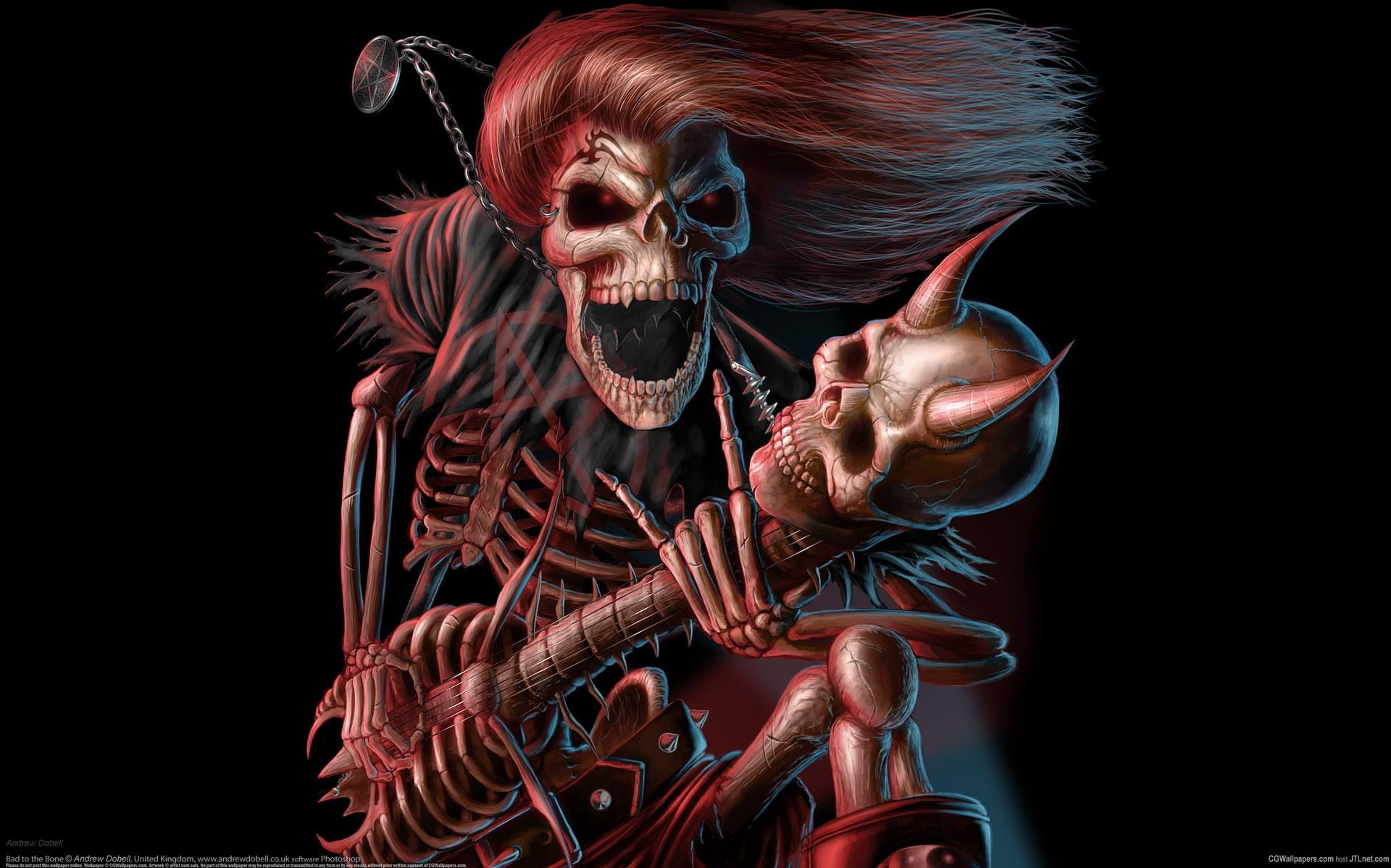Wallpaper ID 647244 spooky scream grimace bones skeleton