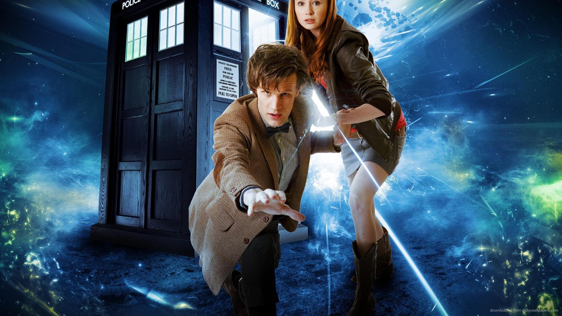 Doctor Who Matt Smith And Karen Gillan Wallpaper