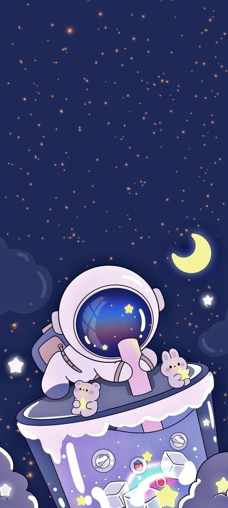 Top Cartoon Astronaut Wallpaper Full HD 4k To Use