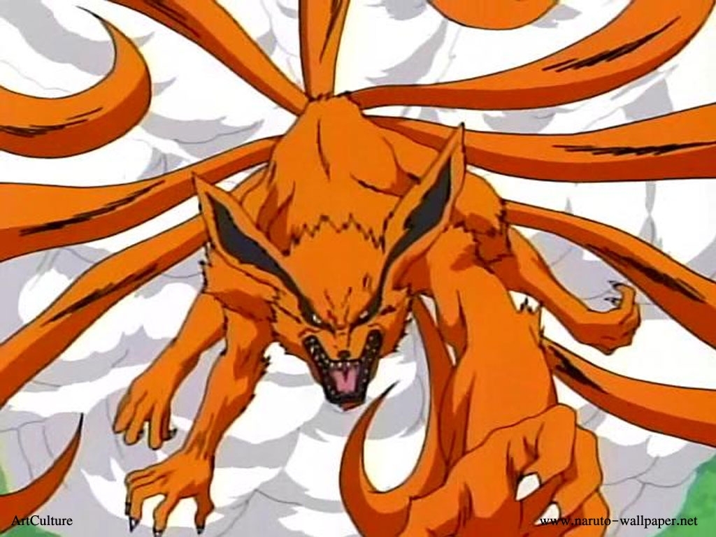 Wallpaper Nine Tailed Fox Demon Naruto Anime Bwalles