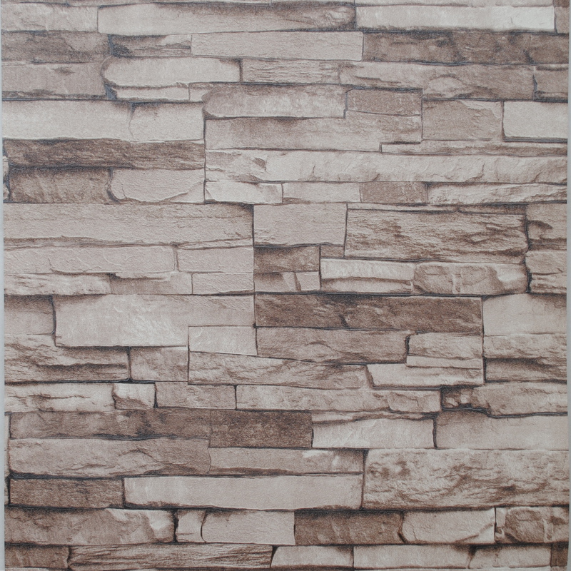 Vintage Nature Textured 3d Stacked Stone Wallpaper Antique Shabby Chic