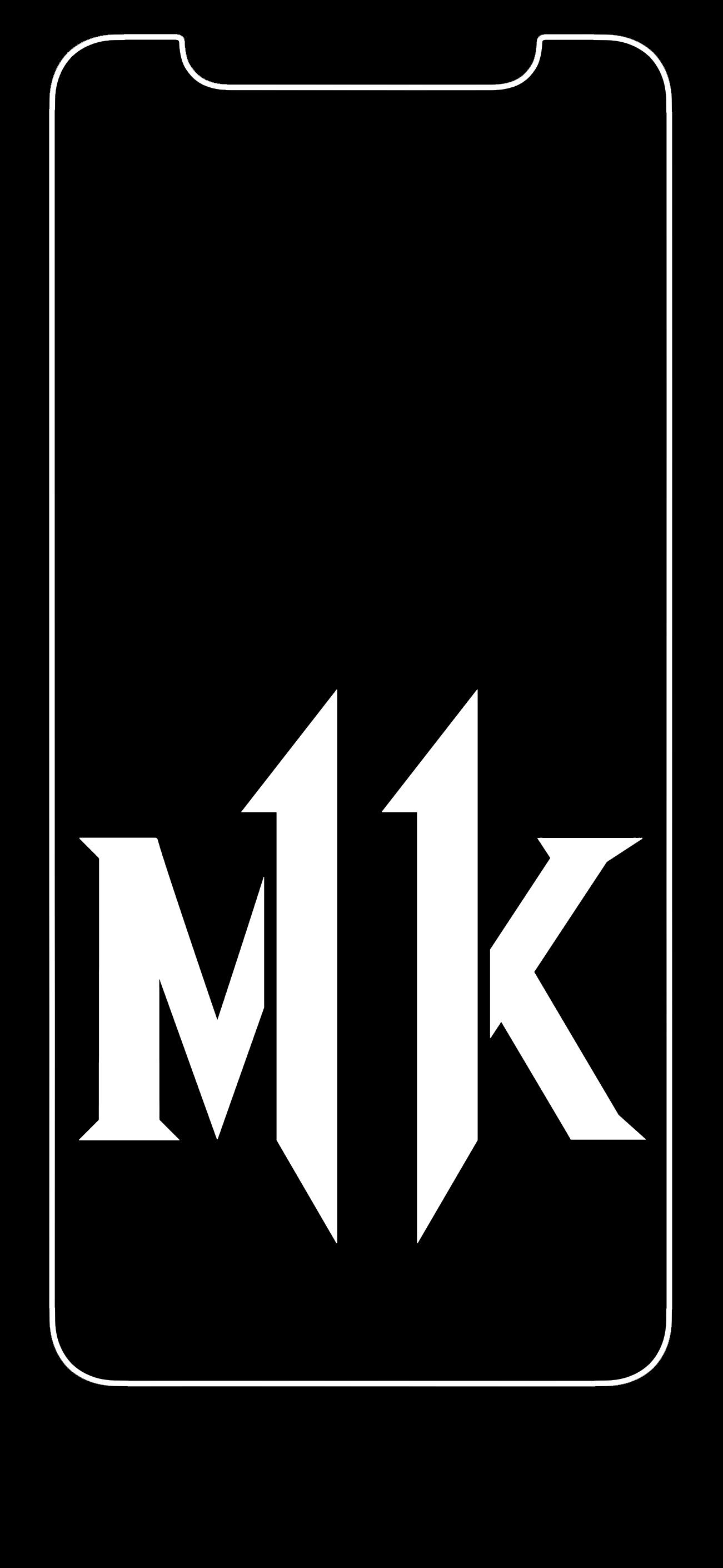 Mortal Kombat Logo W Outline For iPhone X