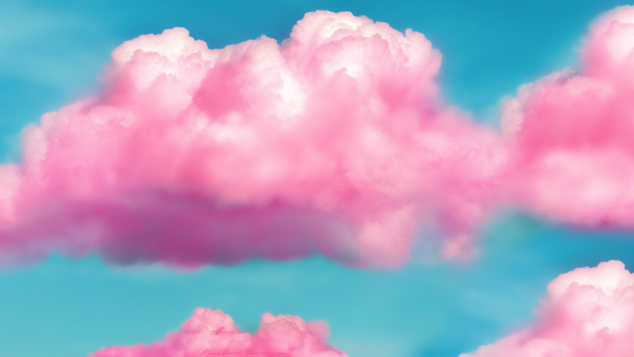Pink Fluffy Clouds HD Wallpaper by pinkquilldesign
