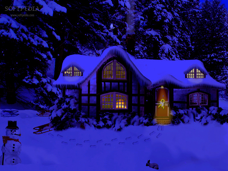 3d Snowy Woodland Cottage Screenshots