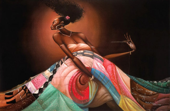 30 Stunning Black woman Paintings and Illustrations by