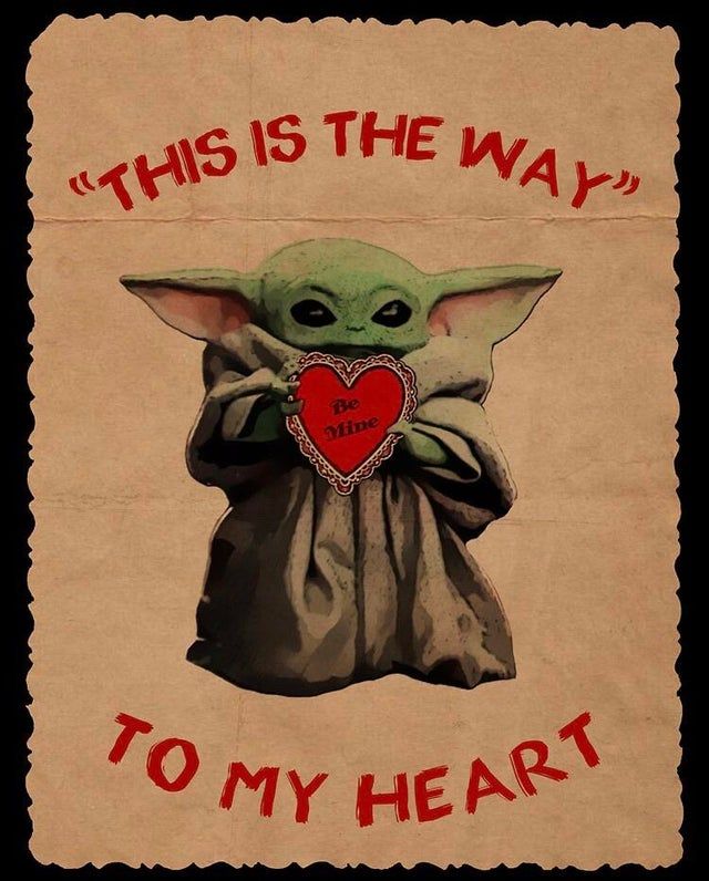 I made a Baby Yoda valentine card   BabyYoda in 2020 Star wars