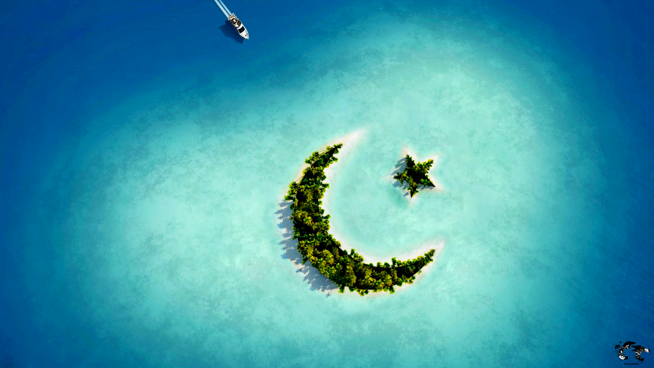 Crescent Moon Star Isl Wallpaper HD