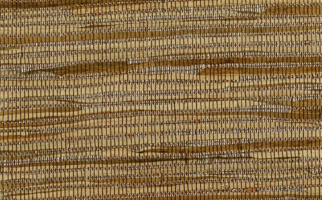 Grasscloth Water Hyacinth Wallpaper in Metallic and Neutrals design by