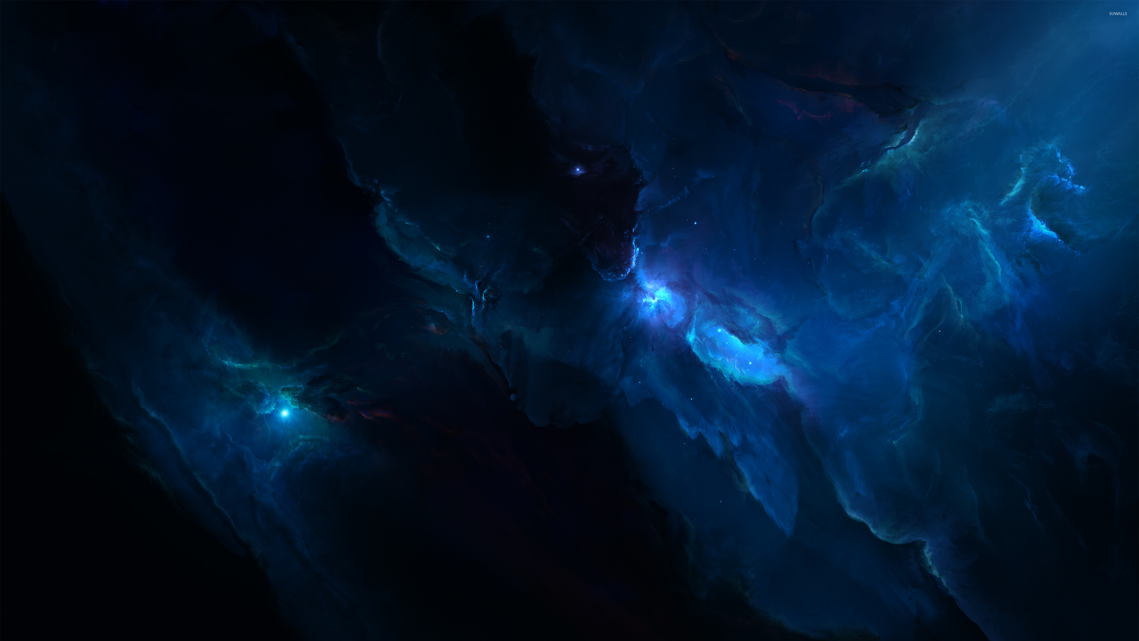 Blue Nebula Wallpaper Space