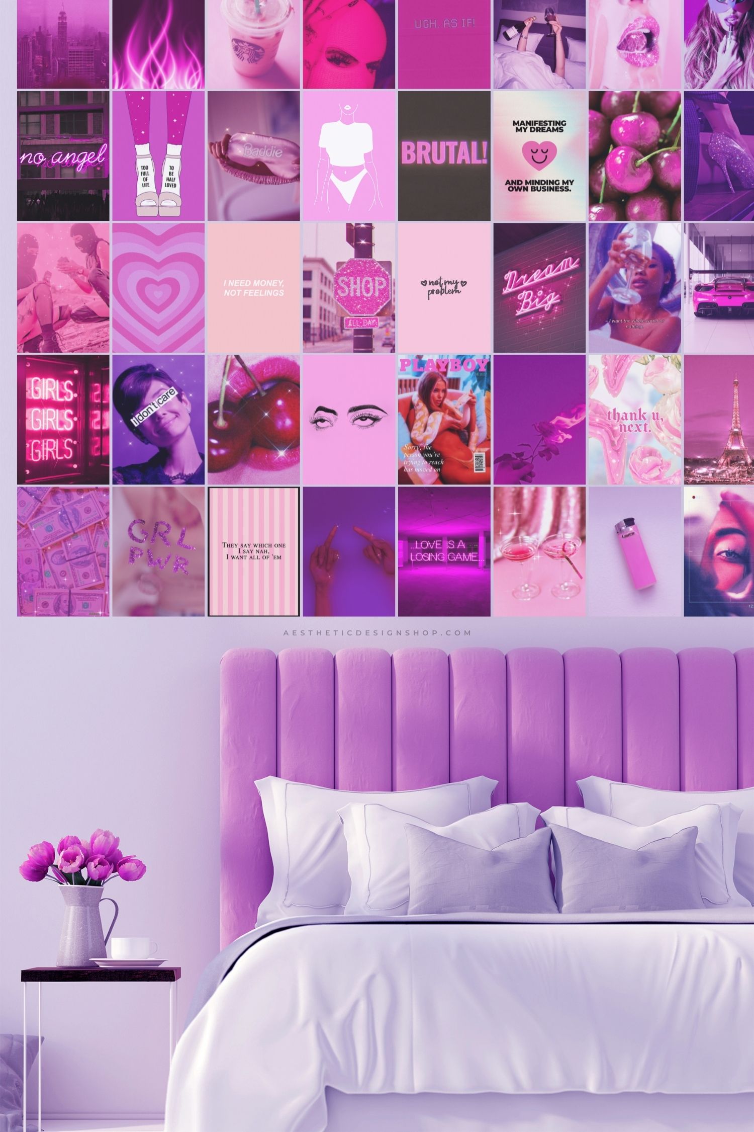 Baddie Aesthetic Wall Collage Image Kit Design Shop