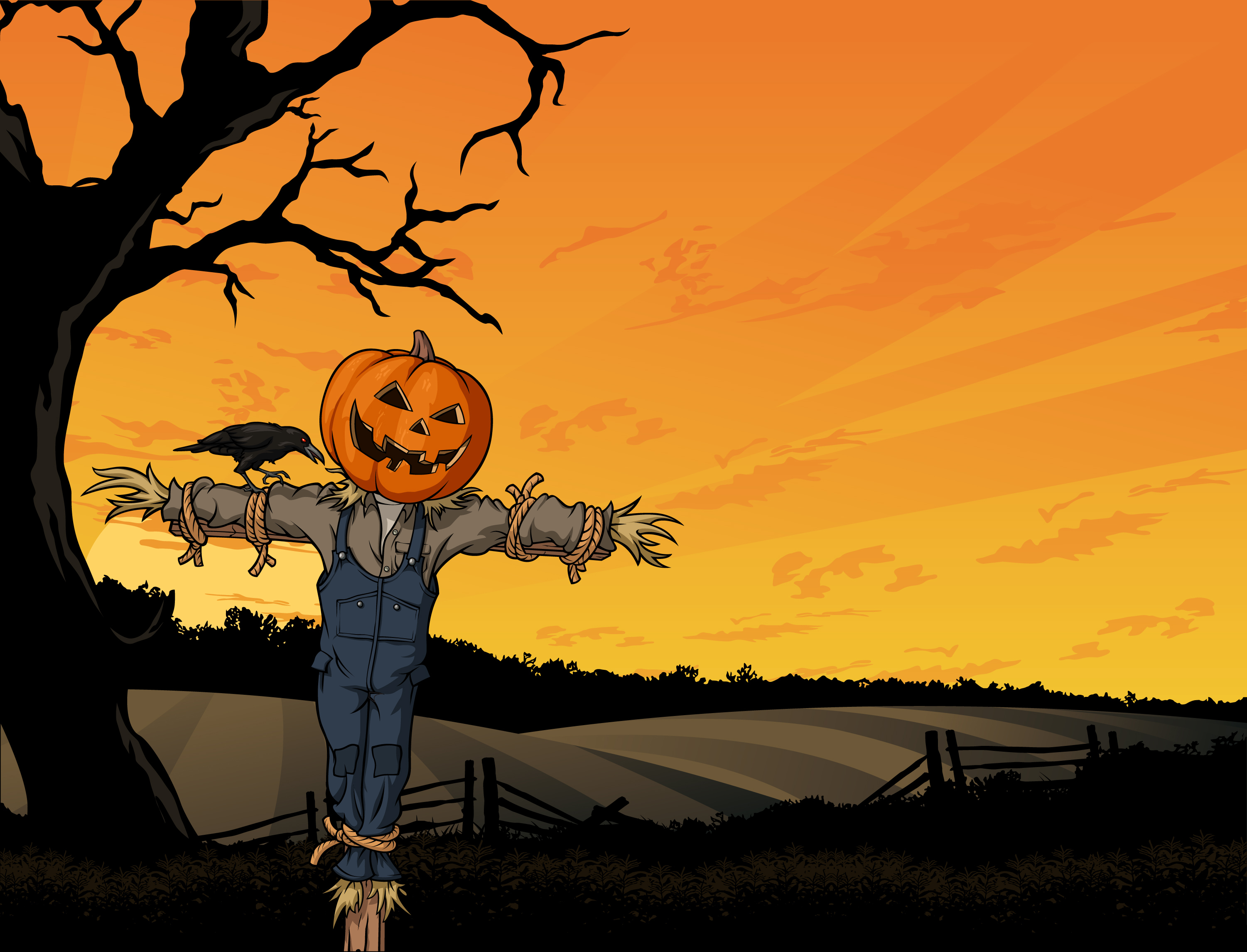 Scarecrow Head Of The Pumpkin Wallpaper And Image