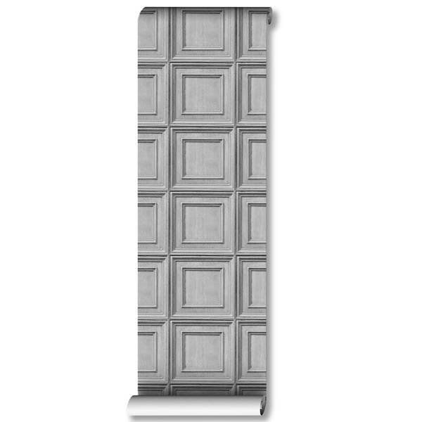 Decor Wallpaper Grey Library Panel Non Woven 3m Roll