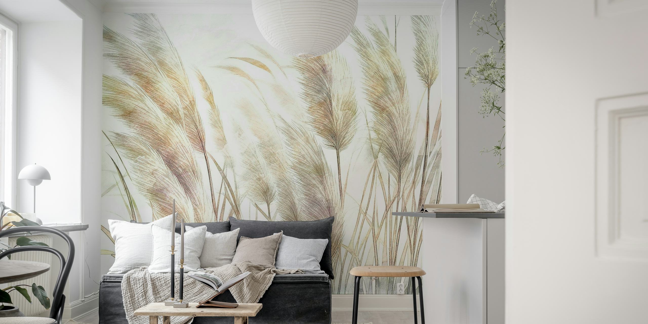 Dreamy Pampas Grass Wallpaper