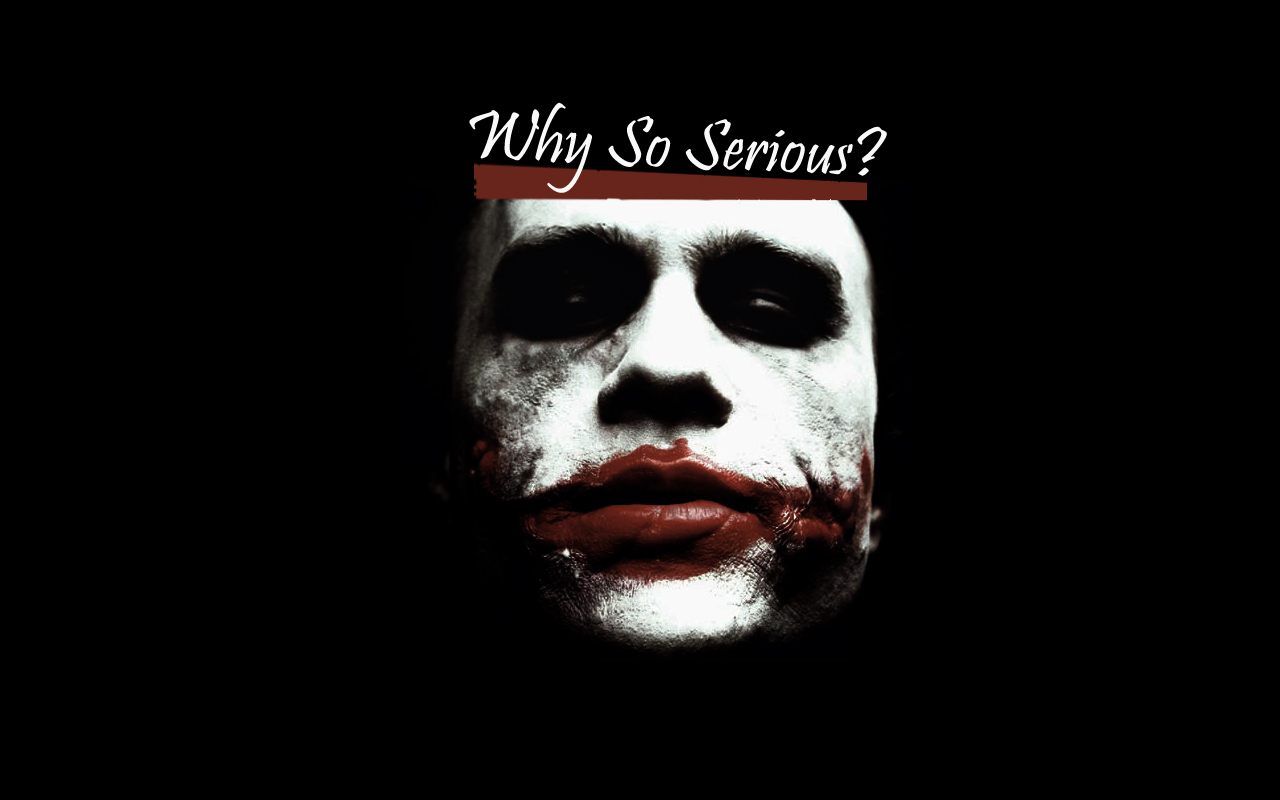 heath ledger joker face why so serious