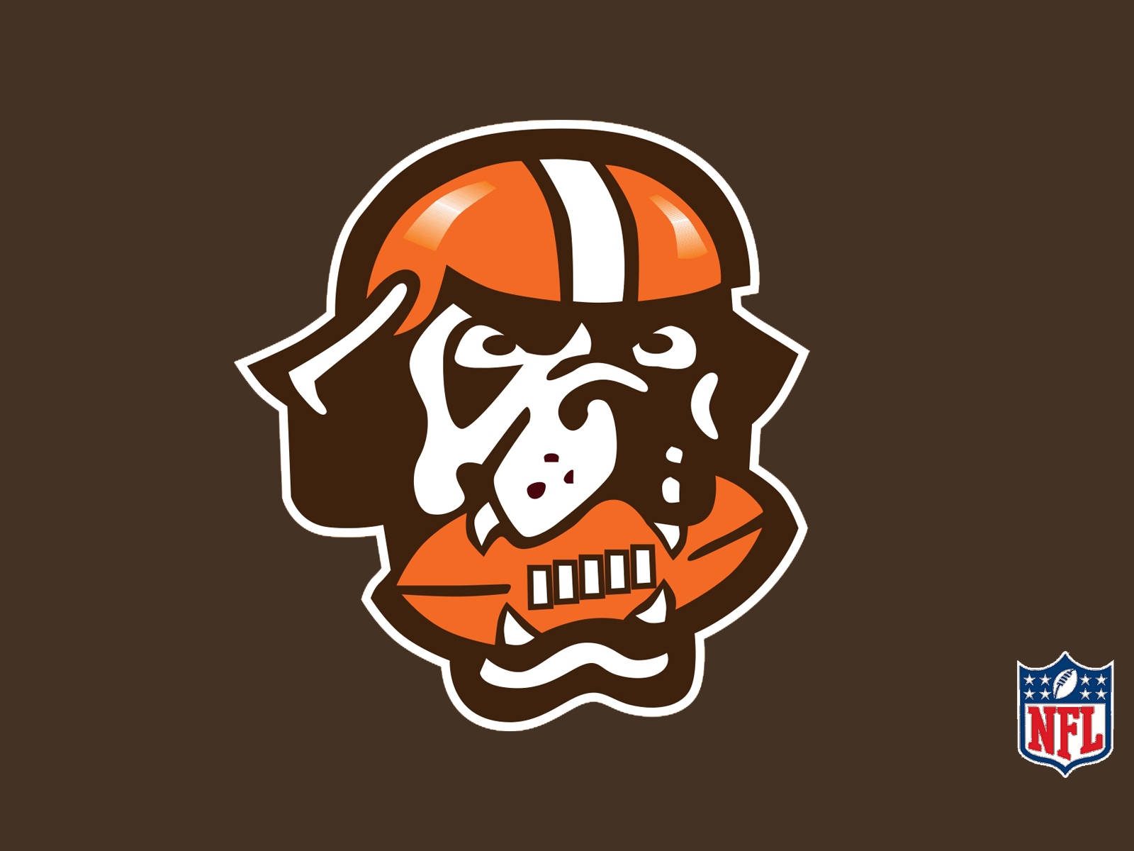 Nfl Cleveland Browns Logo On Brown Background Desktop