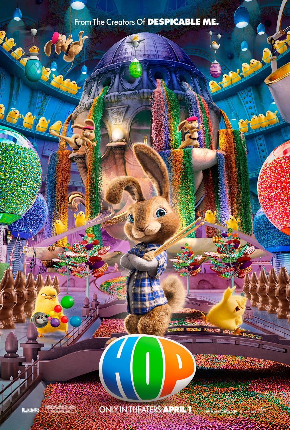 Easter Bunny In The Candy Factor From Movie Hop Wallpaper