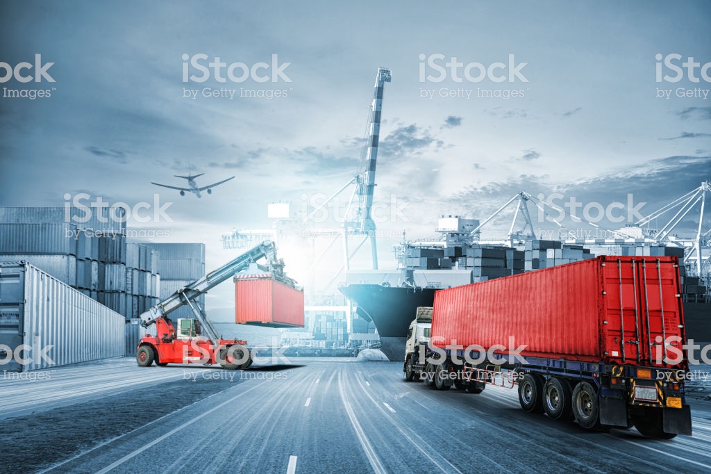 Logistics Import Export Background And Transport Industry Of
