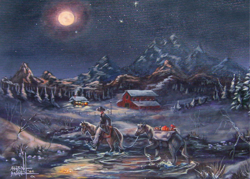 Christmas At The Mountain Ranch Wallpaper