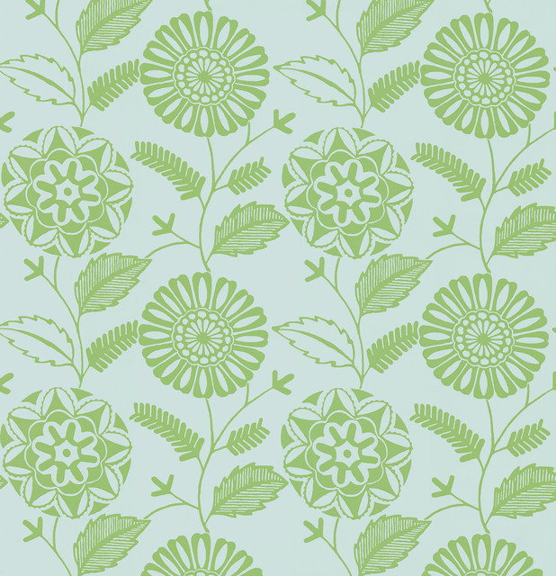 🔥 Free download Resort Green Modern Floral Wallpaper Contemporary