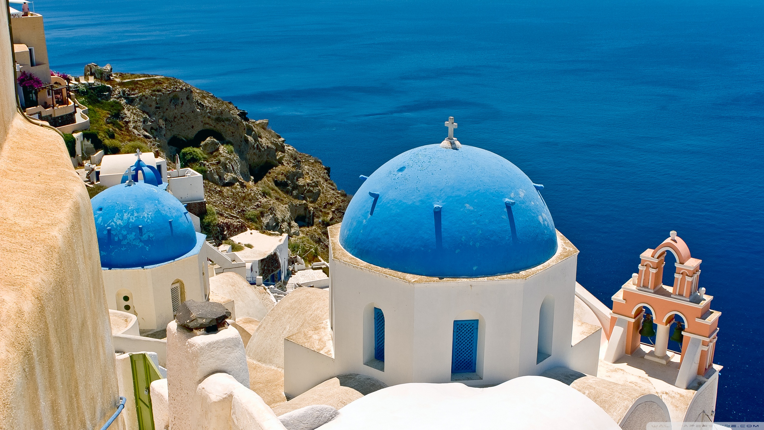 Oia Santorini Greece 4k HD Desktop Wallpaper For