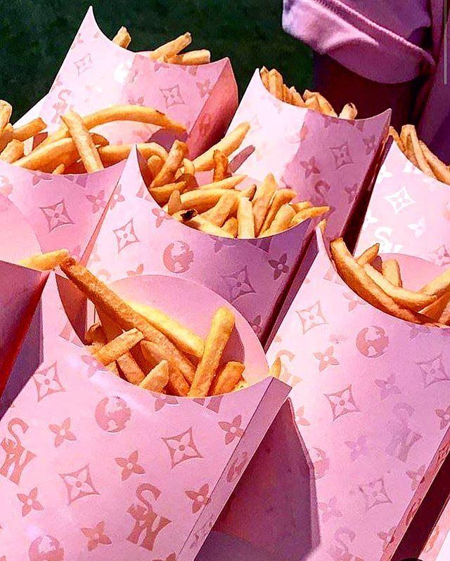 louis vuitton pink fries Pastel pink aesthetic Wall collage