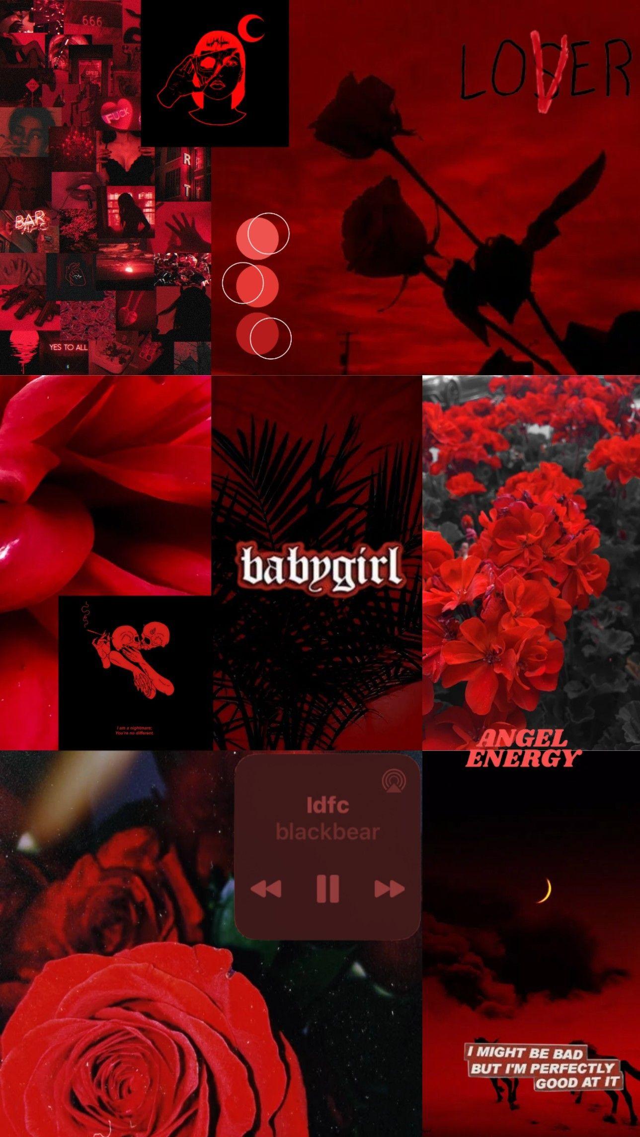 Red And Black Aesthetic Wallpaper In iPhone