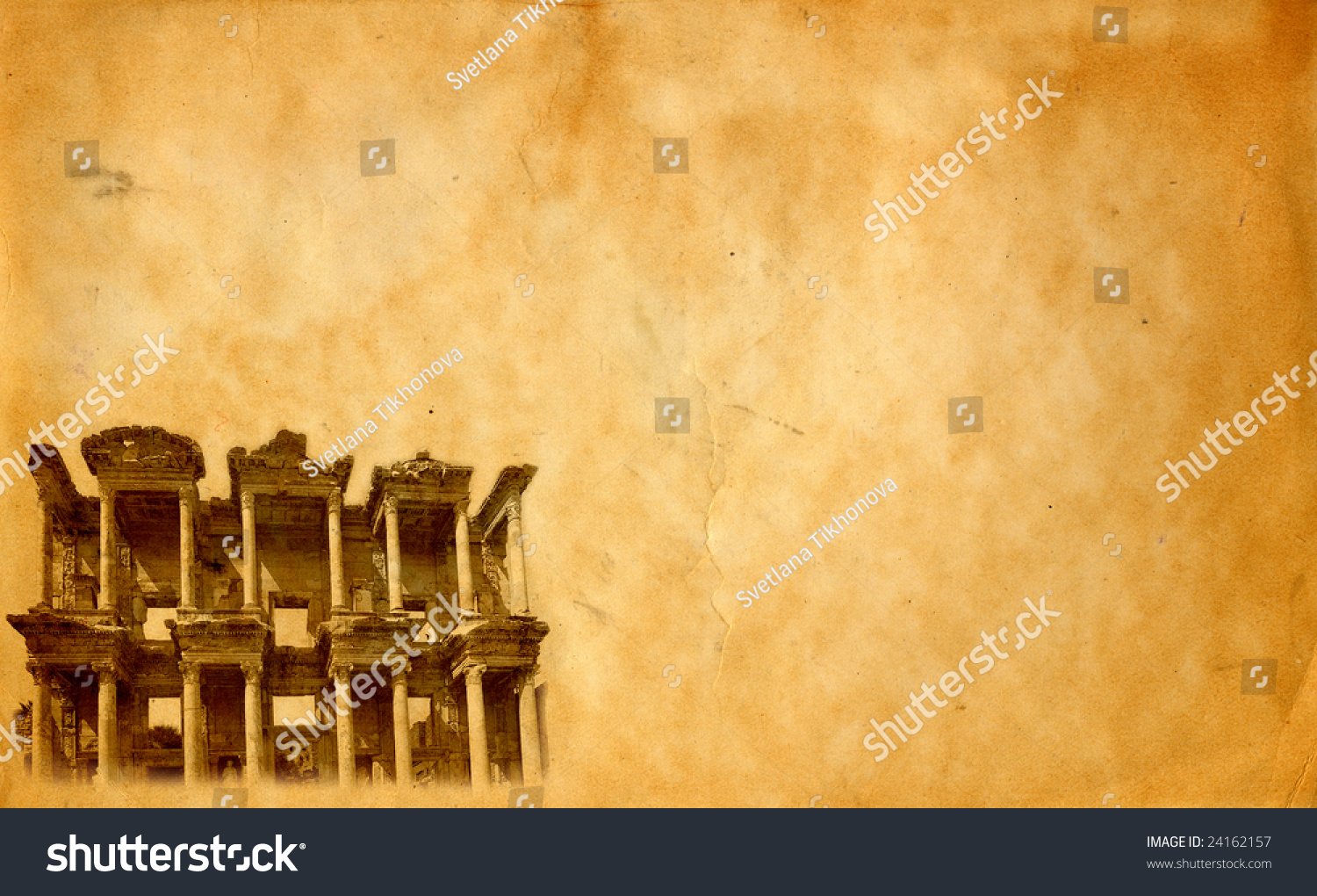 Archaeological Background Old Paper Image Library Stock Photo