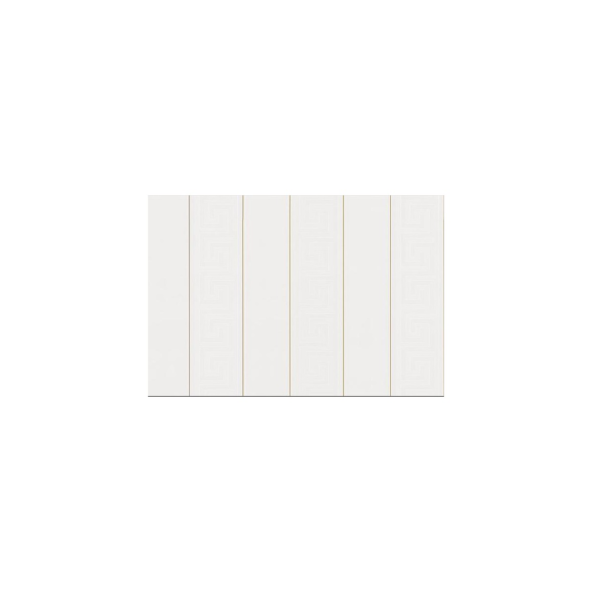 Greek White Gold Stripe Wallpaper