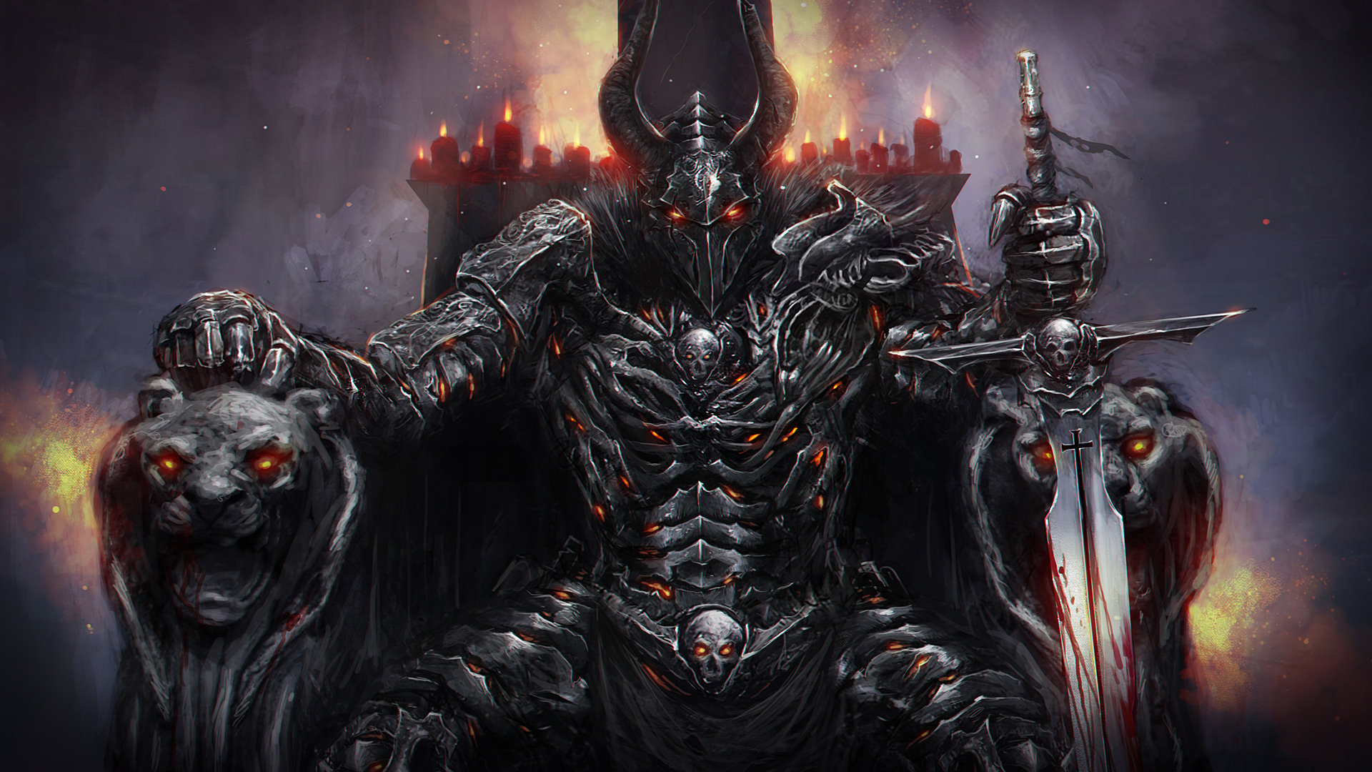 Alpha Coders Art Abyss Fantasy Knight Dark