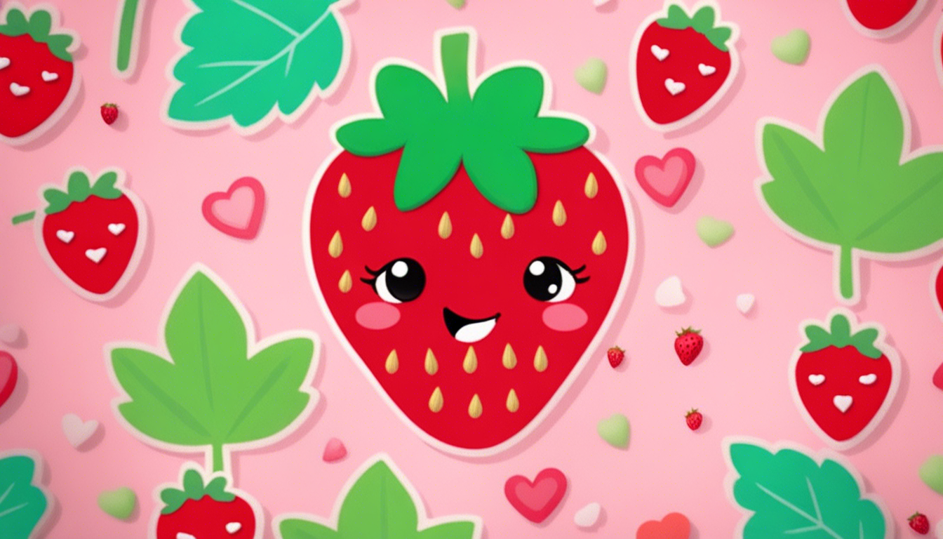 Kawaii Strawberry Wallpaper