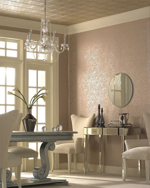 Wall Color And Style Mirror Wallpaper Hollywood Regency Glamour