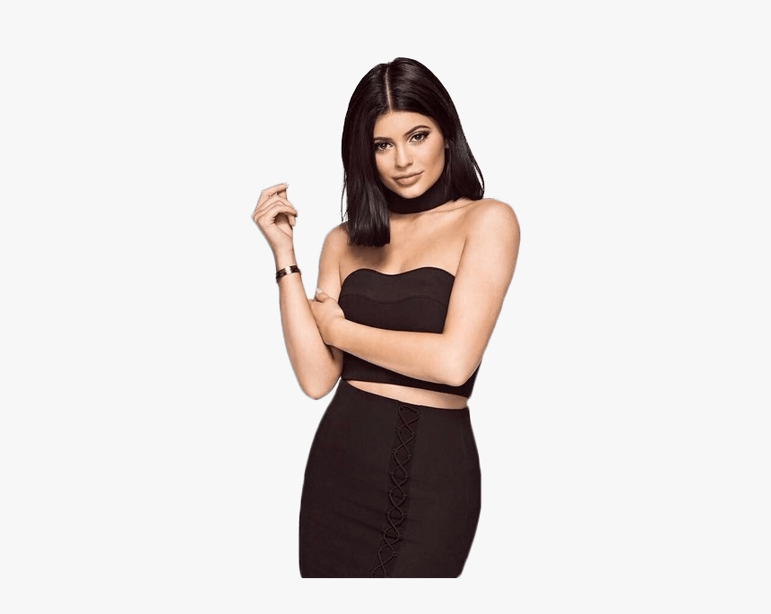 Kylie Jenner Black Dress Transparent Background HD
