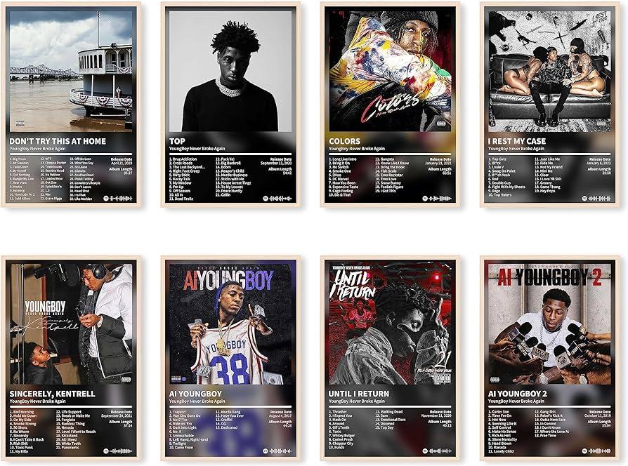 Amazoncom Enimoud Nba Youngboy Posters Youngboy Album Cover
