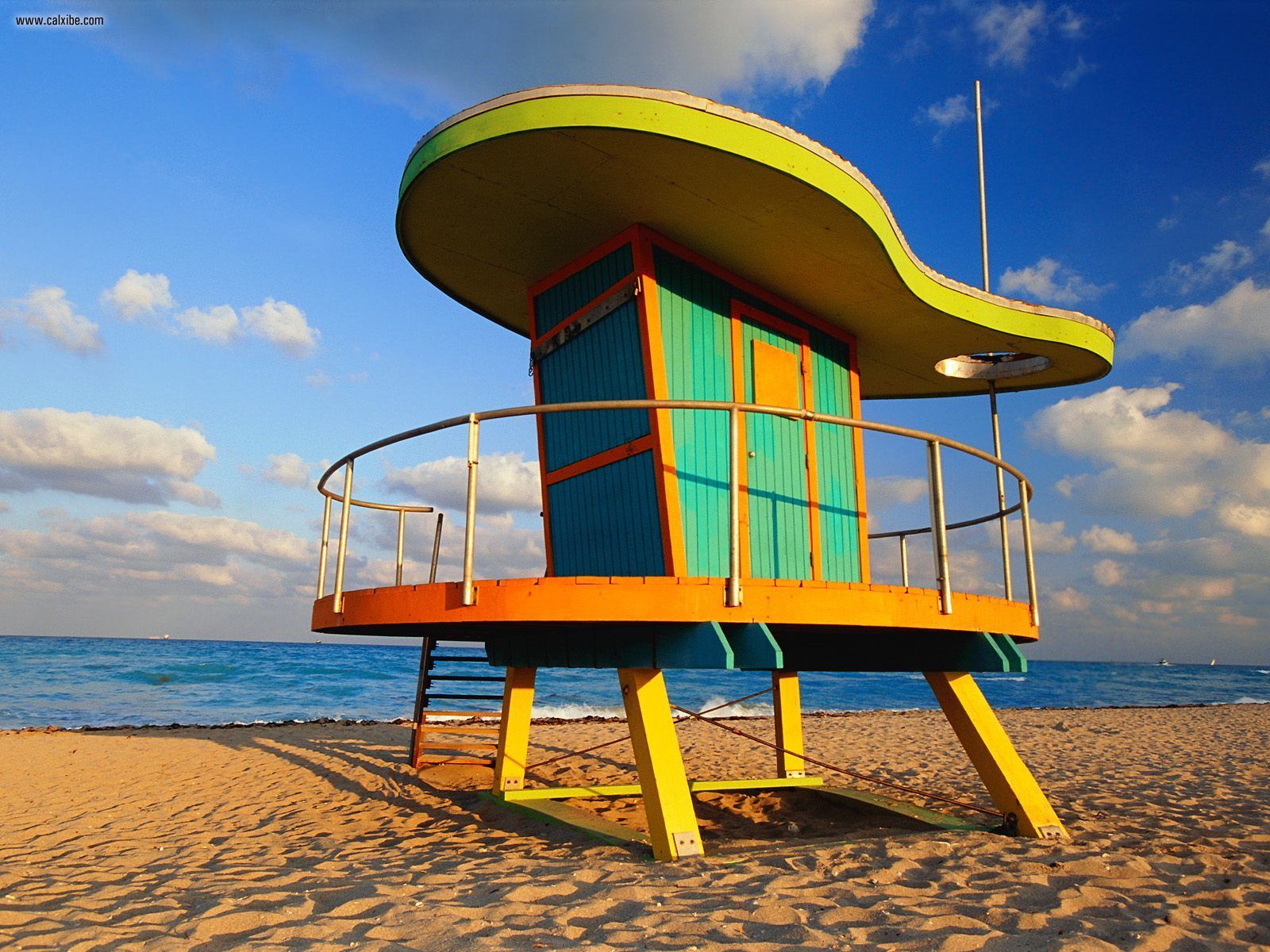 Lifeguard Hut On Beach South Miami Florida Usa