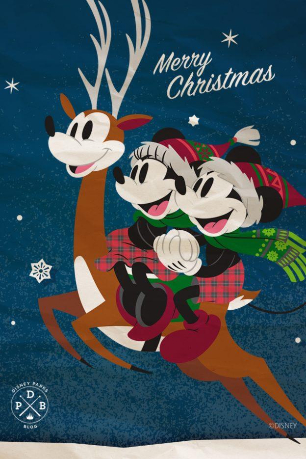 Mickey Minnie Mouse Holiday Wallpaper iPhone Android