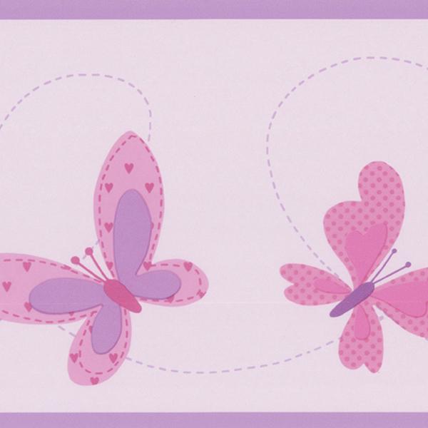 Lavender Butterfly Sky   Brewster Wallpaper Borders   451 1841