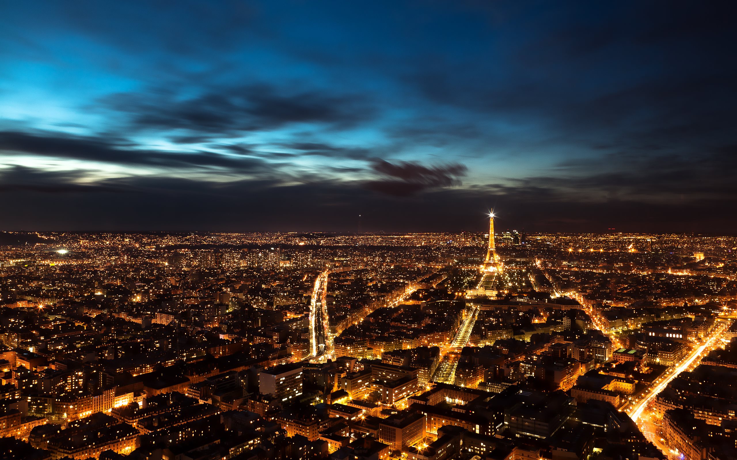 Paris Night Sky Wallpaper
